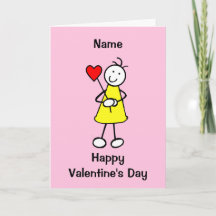 Cute Girl met Heart Valentijnsdag