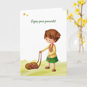 Cute Girl met Jewels persoonlijke grappige verjaar Kaart