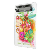 Cute Girl Monkey Climbing Tree Mini Klembord (Angled2)