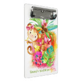 Cute Girl Monkey Climbing Tree Mini Klembord (Schuin)