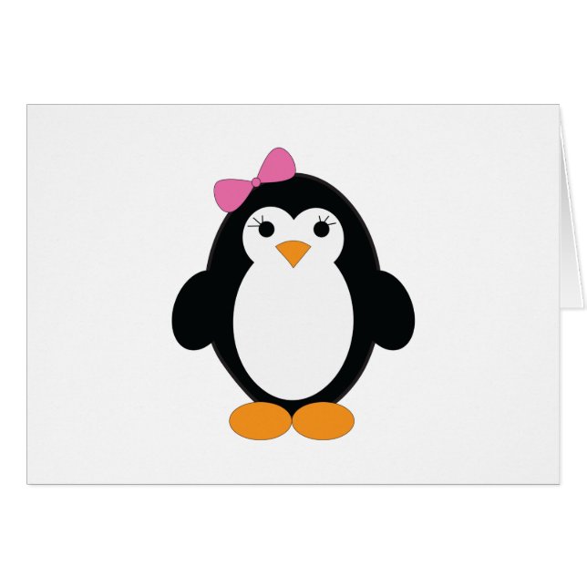 Cute Girl Penguin (Voorkant Horizontaal)