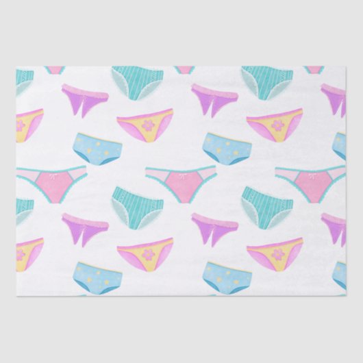 Cute Girl Power Underwear Girly Tissuepapier (Voorkant)