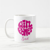 Cute Girl Power with Heart Coffee Mug (Gauche)