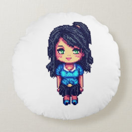Cute girl rond kussen