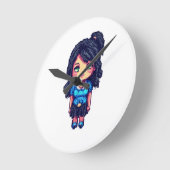 Cute girl ronde klok (Hoek)