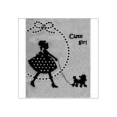 Cute girl 	rubberstempel (Afrduk)