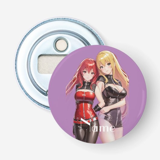 Cute Girls Anime Thunder_Cove Button Flesopener (Voorkant)
