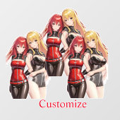 Cute Girls Anime Thunder_Cove Raamsticker (Vel)