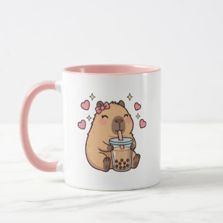 Cute Girls Capybara Ramen Kawaii Tea Kawaii Capy  Mok