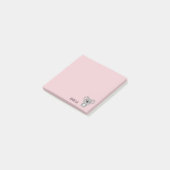 Cute Girls Koala Beer Pink - Gepersonaliseerd Post-it® Notes (Schuin)