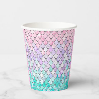 Cute Girls Mermaid Birthday Party Paper Cups Papieren Bekers