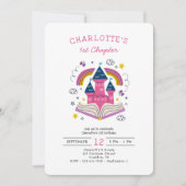 Cute Girl's Pink 1er Anniversaire Fête Invitation (Devant)