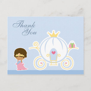Cute girl's prinseskoets bedankt je briefkaart