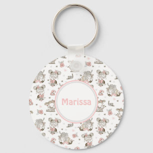 Cute Girls Reading Books Gift Ideeën Sleutelhanger