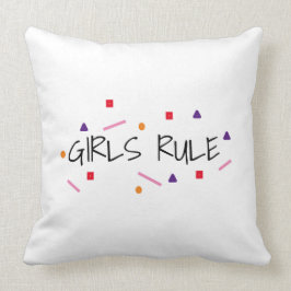 Cute Girls Rule Funny Geometric Pattern Kussen