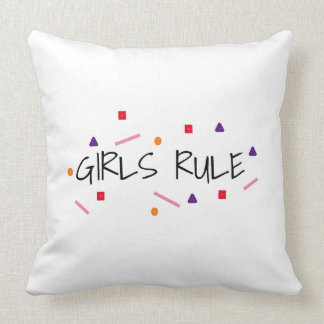 Cute Girls Rule Funny Geometric Pattern Kussen