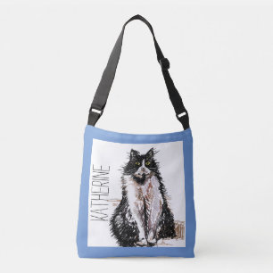 Cute Girls Tuxedo Cat Past Handtas