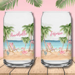 Cute Girls Weekend Bachelorette Watercolor Beach<br><div class="desc">Mignonne Girls Weekend Bachelorette Aquarelle Plage Can Verre. Un joli petit set de verre pour les fêtes quotidiennes. Un thème de plage couleur cool aux tons rose et turquoise, qui donne l'ambiance d'une escapade sur la plage ou d'un cocktail tropical. Des voyages en Floride, en Californie, ou même quelque chose...</div>