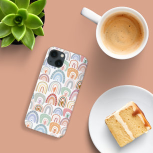 Cute Girly Assorted Colorful Rainbow Boho iPhone 13 Hoesje