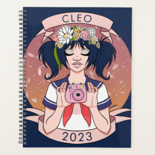 Cute Girly Blue Anime Selfie Girl Année