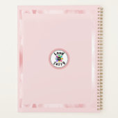 Cute Girly  Blush Pink Floral Monogram Planner (Achterkant)
