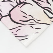 Cute Girly Blush Pink & White Floral Illustration Fleece Deken (Hoek)