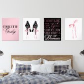Cute Girly Bow Wall Wall Art Sets (Chambre à coucher)
