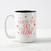 Cute Girly Brew To Go Energy Flow Coffee Mug (Gauche)