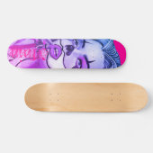 Cute Girly Clown Makeup Roze Skateboard (Horizontaal)