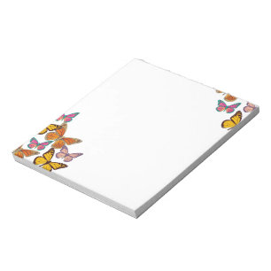 Cute Girly Colorful Butterflies Notitieblok