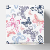 Cute Girly Colorful Butterfly Illustration Pattern Bedankdoosjes (Bovenkant)