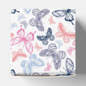 Cute Girly Colorful Butterfly Illustration Pattern Bedankdoosjes (Bovenkant)