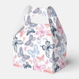 Cute Girly Colorful Butterfly Illustration Pattern Bedankdoosjes