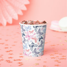 Cute Girly Colorful Butterfly Illustration Pattern