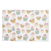 Cute Girly Cupcake Pattern Kussensloop (Achterkant)