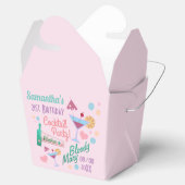 Cute Girly Custom 21st Birthday Cocktails Bedankdoosjes (Geopend)