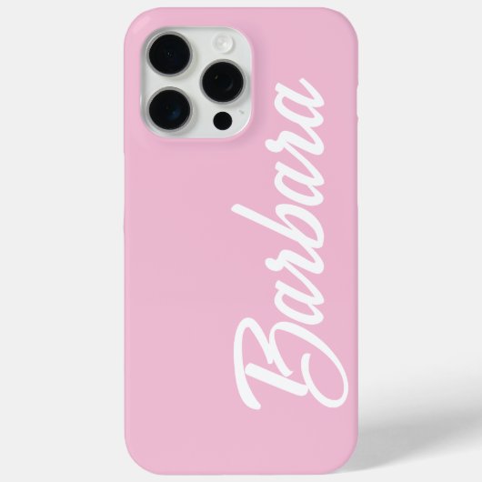 Cute Girly Custom Blush Pink Name Case-Mate iPhone Case (Achterkant)