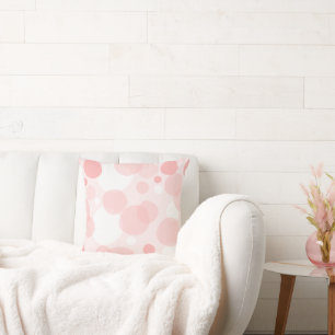 Cute Girly Elegant Pink Polka Dots Kussen