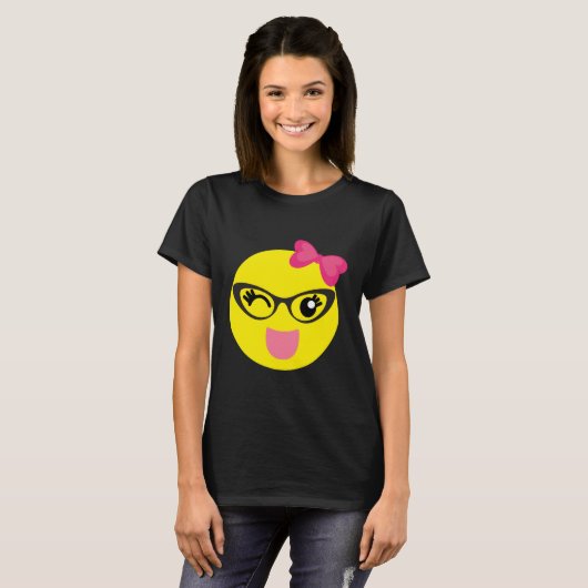 Cute Girly Emoji T-shirt (Voorkant volledig)