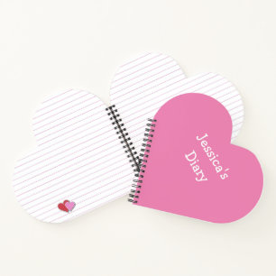 Cute Girly Fun Simple First Name Writing Diary Notitieboek