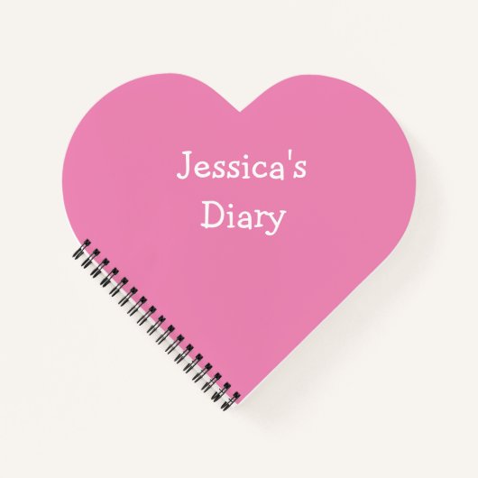Cute Girly Fun Simple Prénom Écriture Journal (Devant)