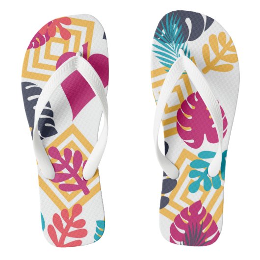 Cute Girly Fun Tropical Teenslippers (Voetbed)