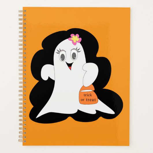 Cute Girly Ghost Halloween Trick or Treat (Devant)