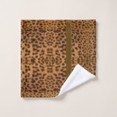 Cute Girly Jaguar Pattern Animal Print & Stiletto Bad Handdoek (Wasdoekje)