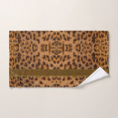 Cute Girly Jaguar Pattern Animal Print & Stiletto Bad Handdoek (Handdoek)