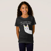 Cute Girly Llama Quote T-shirt (Voorkant volledig)