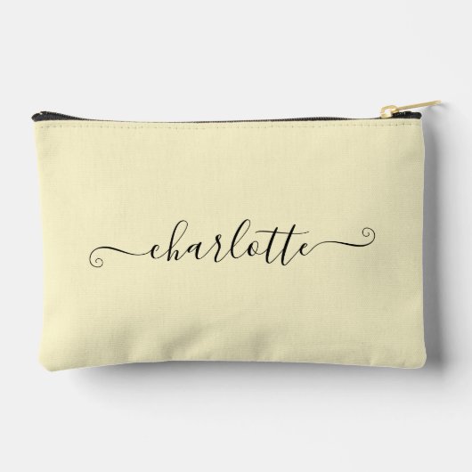 Cute Girly Minimalistische Aangepaste Naam | Crème Etui (Achterkant)