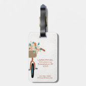 Cute Girly Paris Cafe Vacation Bagagelabel (Achterkant verticaal)