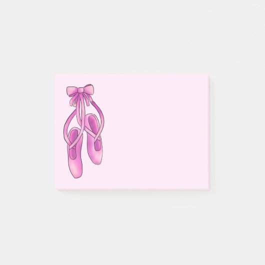 Cute Girly Pink Ballet Shoes Post-it® Notes (Voorkant)