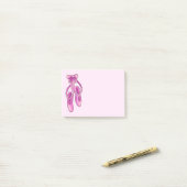 Cute Girly Pink Ballet Shoes Post-it® Notes (Op bureau)